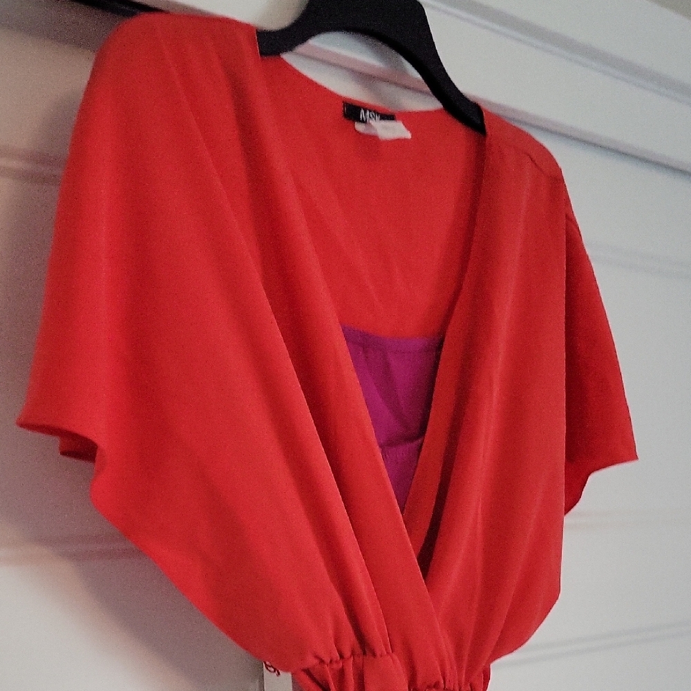 MSK Vibrant Red Dress - Picture 3 of 6